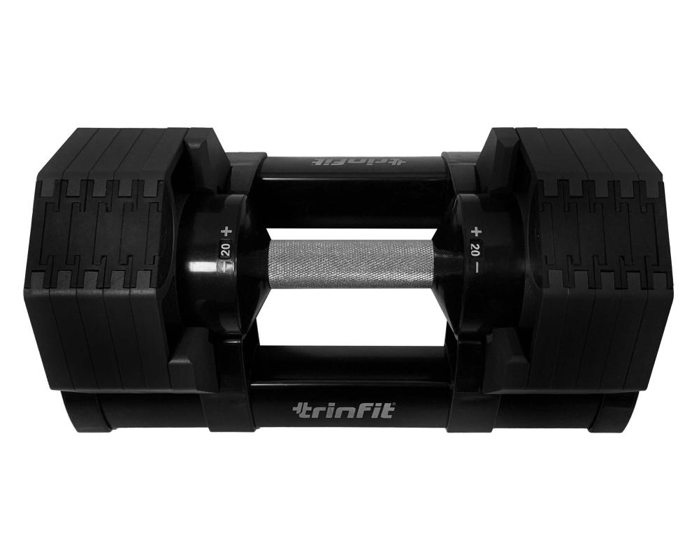 Nastavitelné činky TRINFIT OctaBlock 1-20 kg černé zeshora